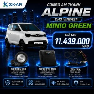 Combo Âm Thanh Alpine Cho VinFast Minio Green - Giá 11TR439
