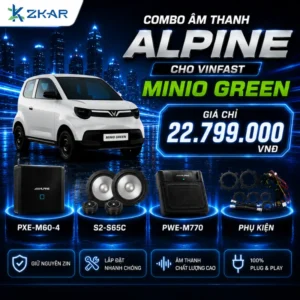 Combo Âm Thanh Alpine Cho VinFast Minio Green - Giá 22TR799