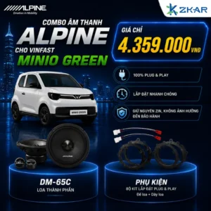 Combo Âm Thanh Alpine Cho VinFast Minio Green - Giá 4TR359