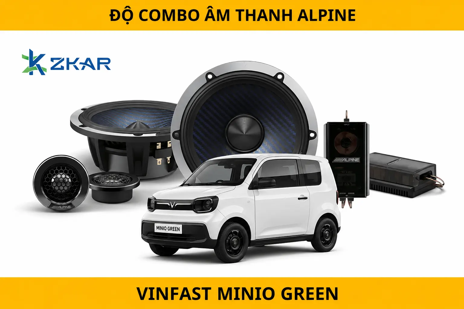 Địa chỉ độ âm thanh alpine cho vinfast minio green uy tín tại tphcm