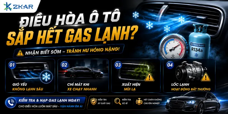 Điều Hòa Ô Tô Hết Gas Lạnh – Nhận Biết Ngay!