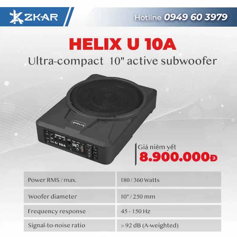 Giá Loa âm thanh HELIX U 10A – Ultra-Compact 10" Active Subwoofer
