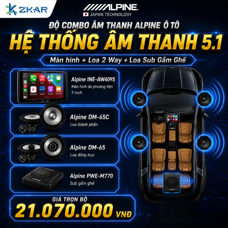 Gói Độ Loa Hệ Thống Âm Thanh Alpine 5.1