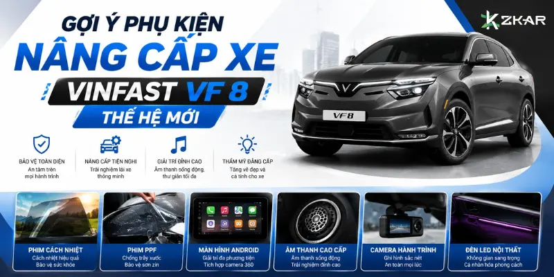 Gợi Ý Phụ Kiện Nâng Cấp Xe VinFast VF 8 Thế Hệ Mới
