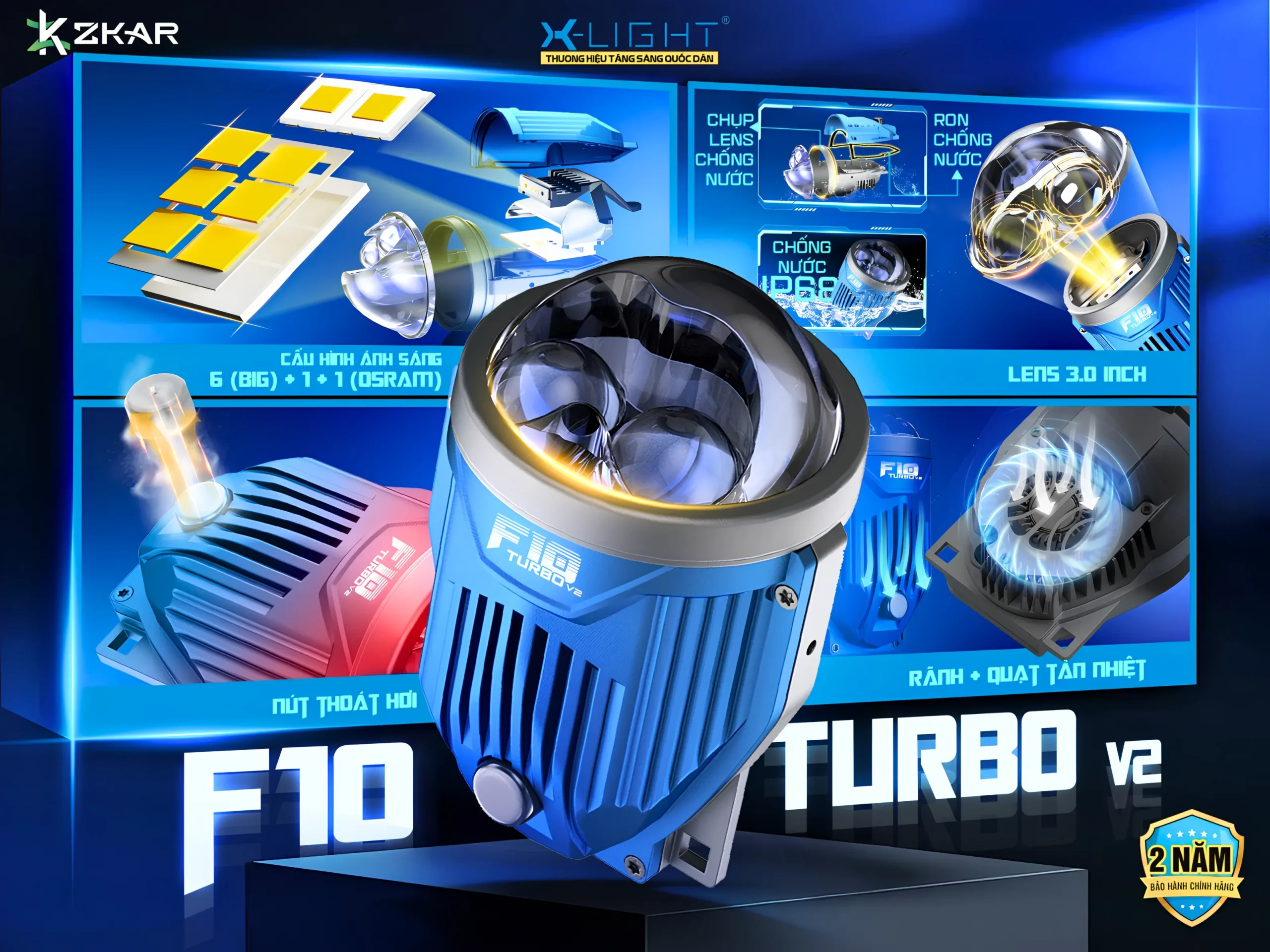 Cấu Hình Bi Gầm X-Light F10 Turbo V2