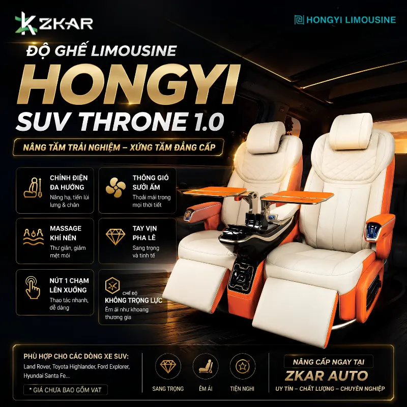 Độ Ghế Limousine HONGYI SUV THRONE 1.0