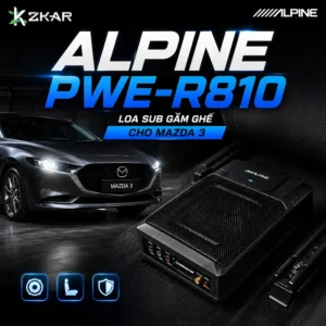 Gắn Loa Sub Gầm Ghế Alpine PWE-R810 Xe Mazda 3
