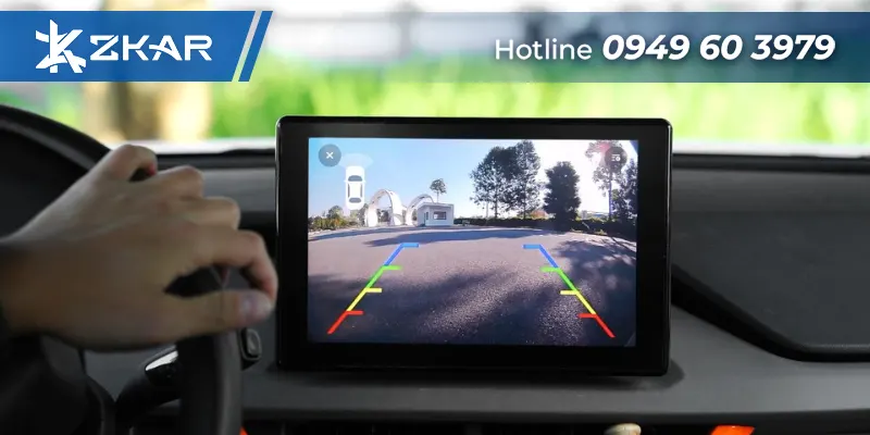 Hệ thống Android Elliview H5 được hỗ trợ hiển thị camera lùi sắc nét