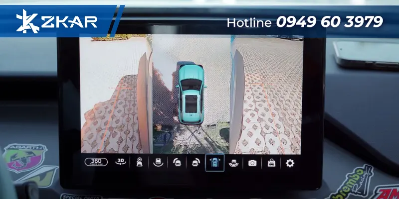 Hệ thống màn Android MHU Elliview H6 được hỗ trợ camera 360 độ