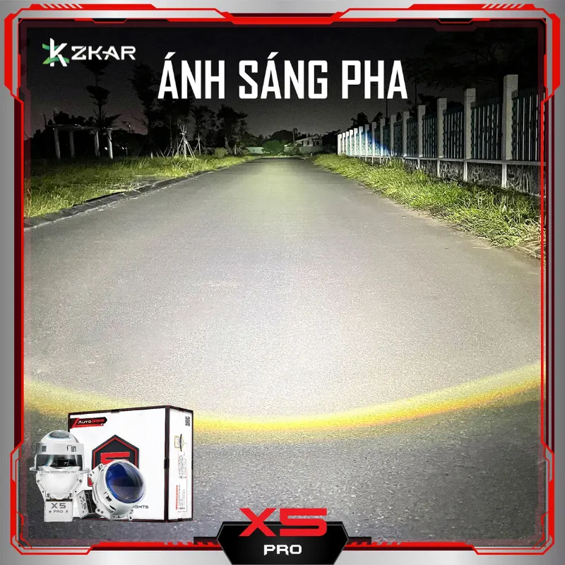 Hình ảnh thực tế về ánh sáng Pha của X-Light X5 Pro