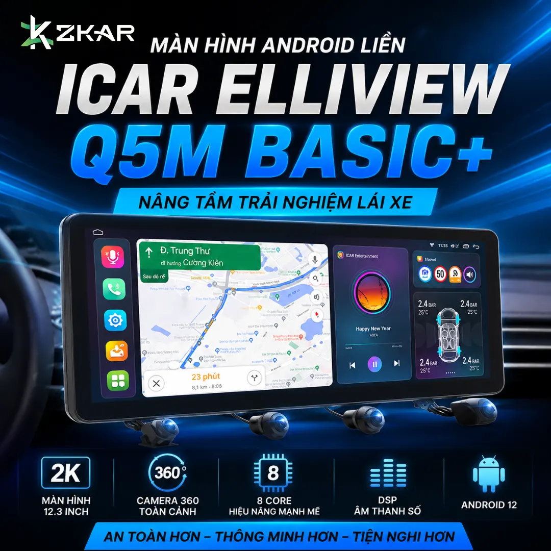 Màn hình Android Liền Camera 360 ICAR Elliview Q5M Basic+