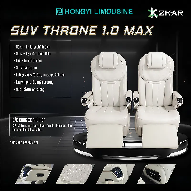 Nâng Cấp Ghế Limousine HONGYI SUV Throne 1.0 Max