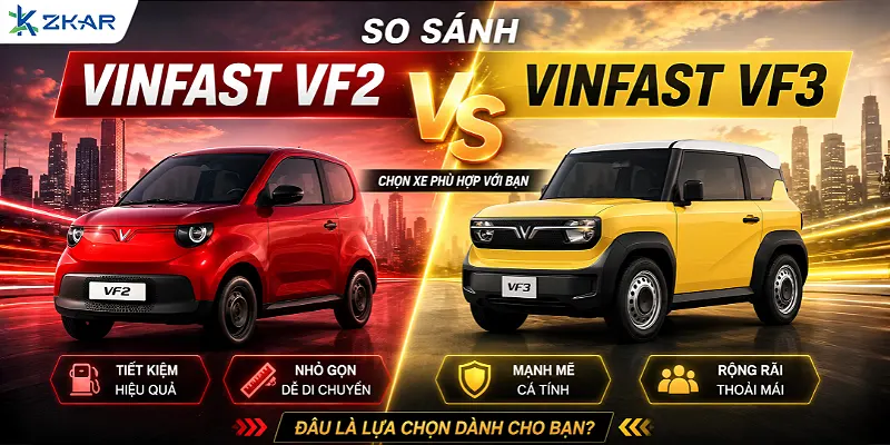 So Sánh Chi Tiết VinFast VF2 Và VinFast VF3