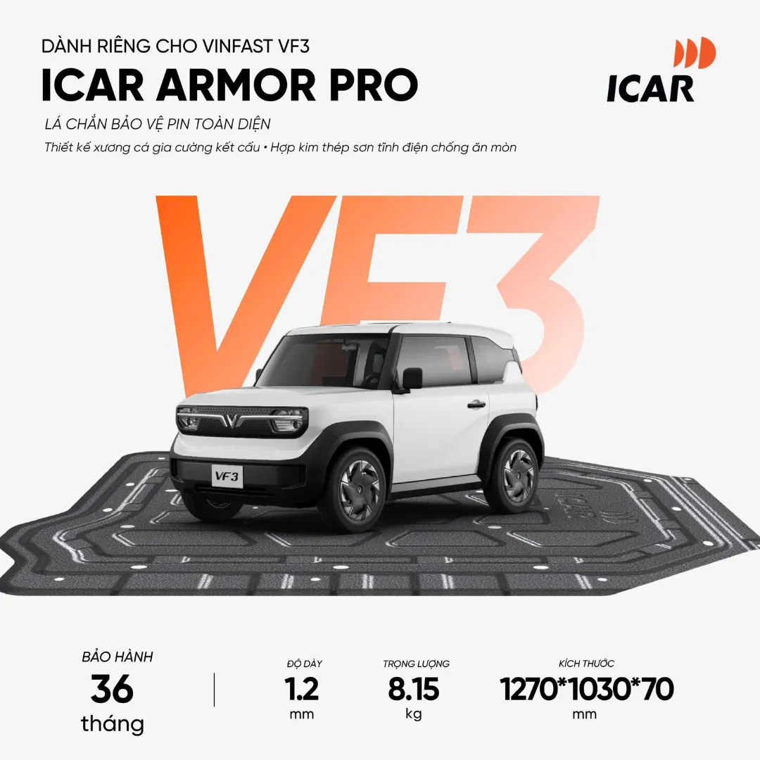 Thông số kỹ thuật bảo vệ pin icar vf3