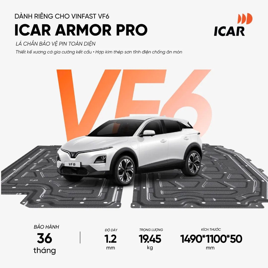 Thông số kỹ thuật bảo vệ pin icar vf6