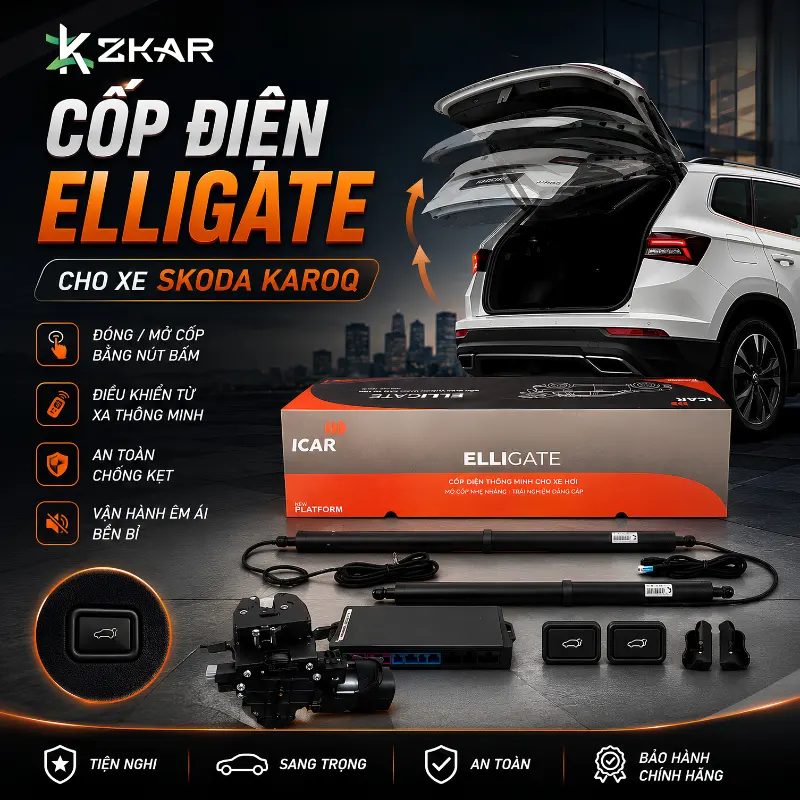 Cốp Điện Elligate Cho Xe Skoda Karoq