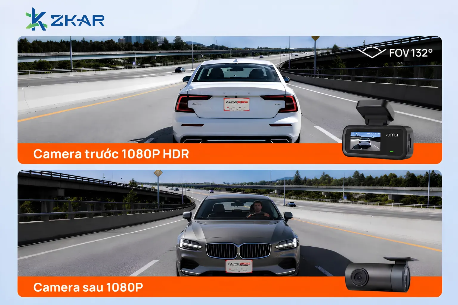 Ghi hình hai kênh trước và sau độ phân giải 1080P