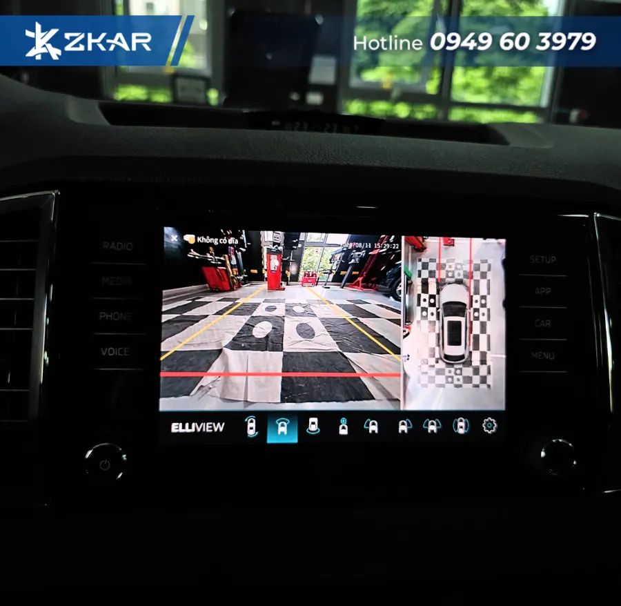Giám Sát Đỗ Xe Với Camera 360 Elliview V6+ Cho Skoda Karoq