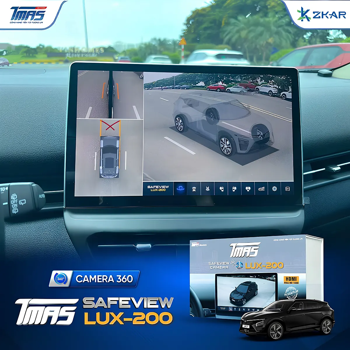 Góc nhìn toàn cảnh 360 độ - Ghi hình 4 hướng