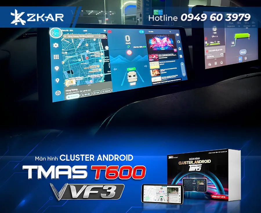Màn hình Android ODO TMAS T600 VF3 tích hợp thông minh