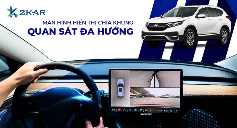 Màn hình hiển thị chia khung giúp quan sát đa hướng