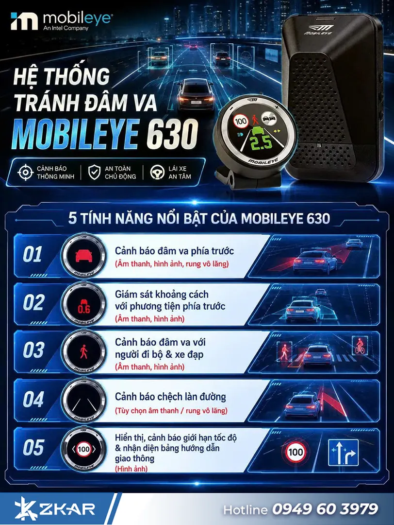 Lợi ích khi lắp Mobileye 630