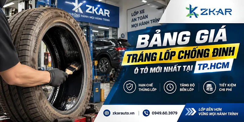 Bảng Giá Tráng Lốp Chống Đinh Ô Tô Mới Nhất Tại TP.HCM