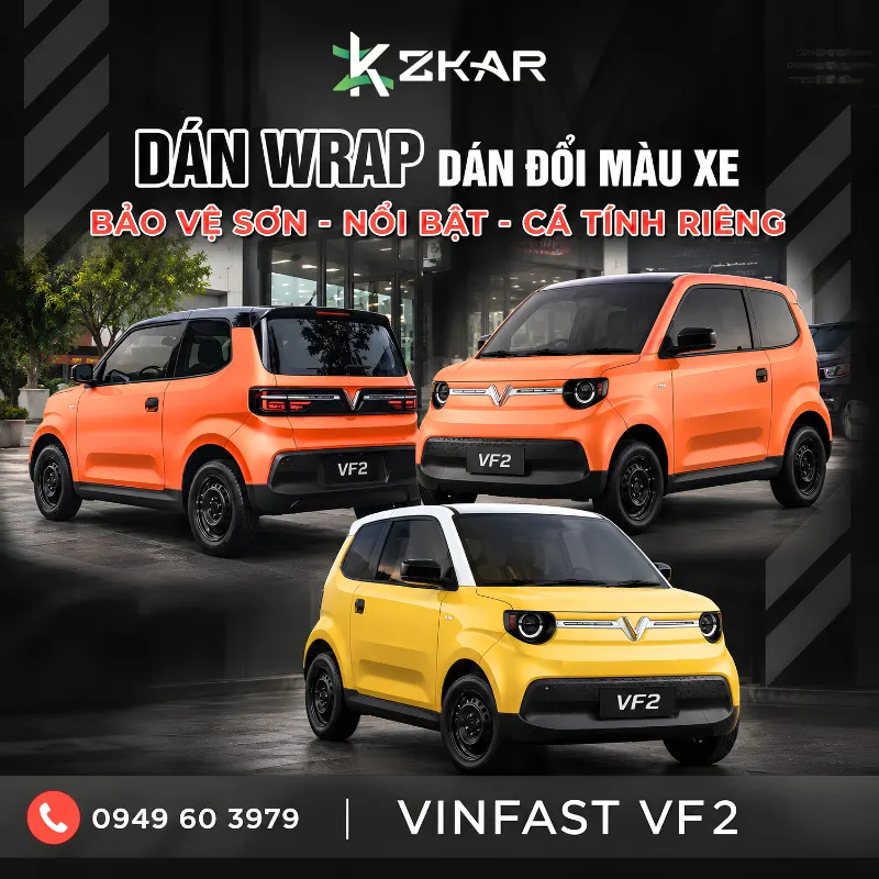Dán wrap xe vinfast vf2
