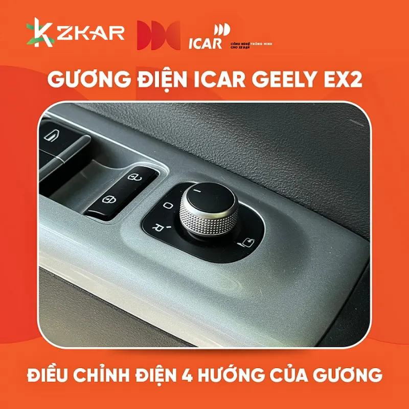 Điều chỉnh điện 4 hướng của gương điện icar