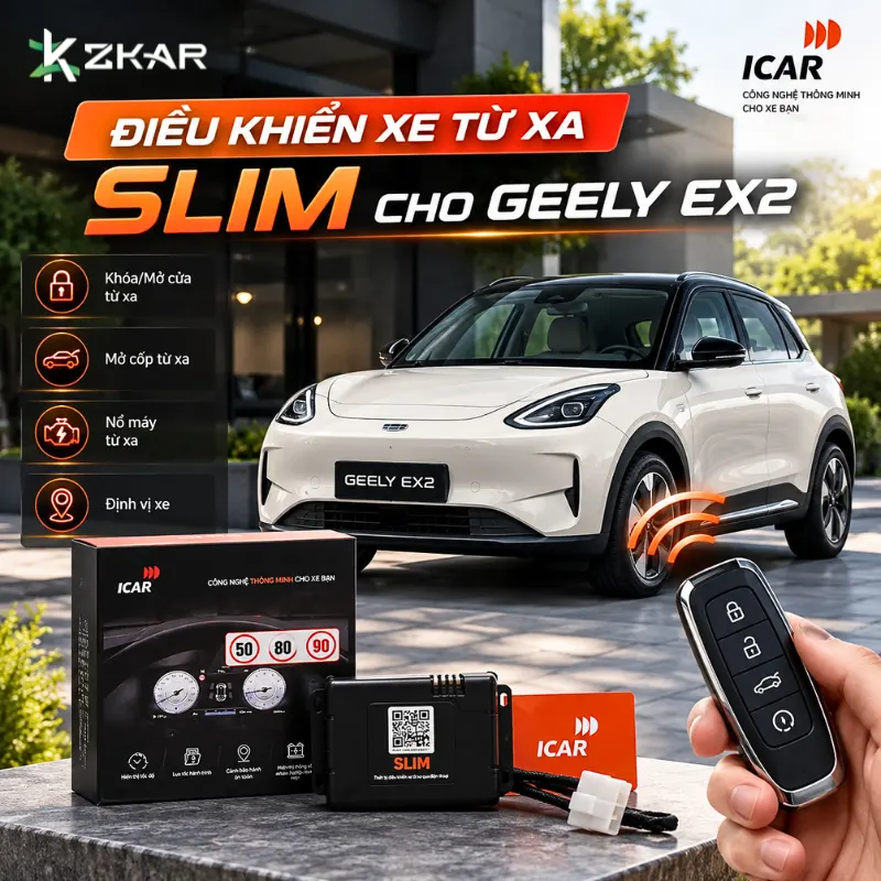 Điều khiển xe từ xa cho Geely EX2 – SLIM ICAR