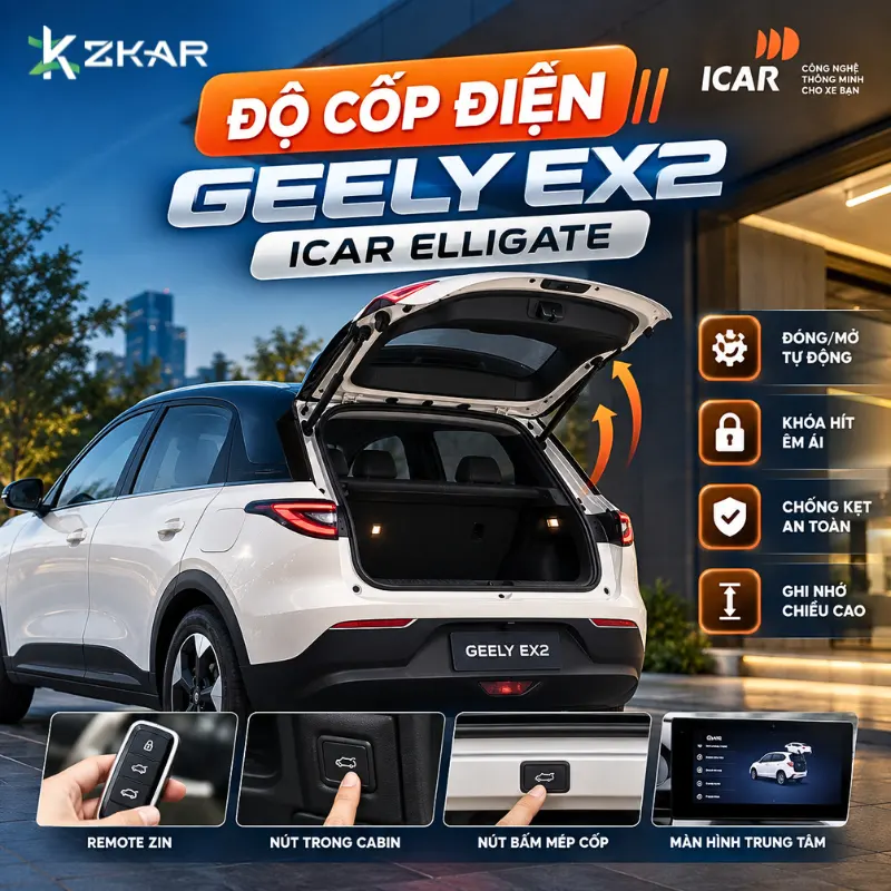 Độ Cốp điện Xe Điện Geely EX2- ICAR Elligate