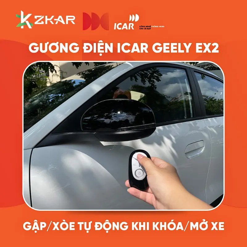 Gập/xòe tự động khi khóa/mở xe geely ex2