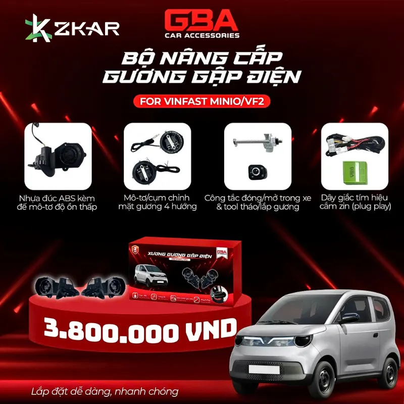 Giá Bộ Nâng Cấp Gương Điện Cho Xe Minio Green/ VF2