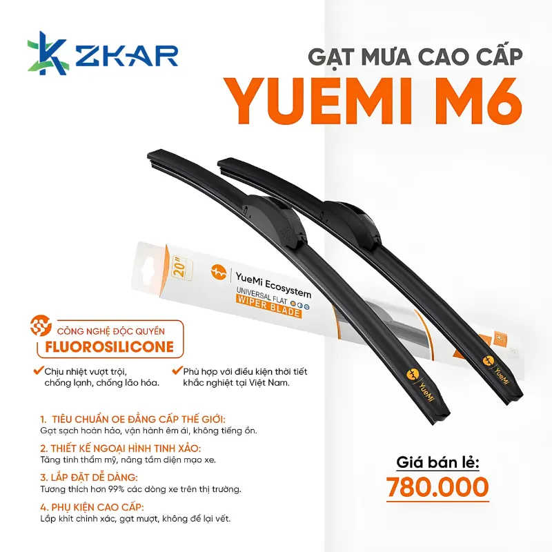 Giá lắp Gạt Mưa YueMi M6 tại sài gòn