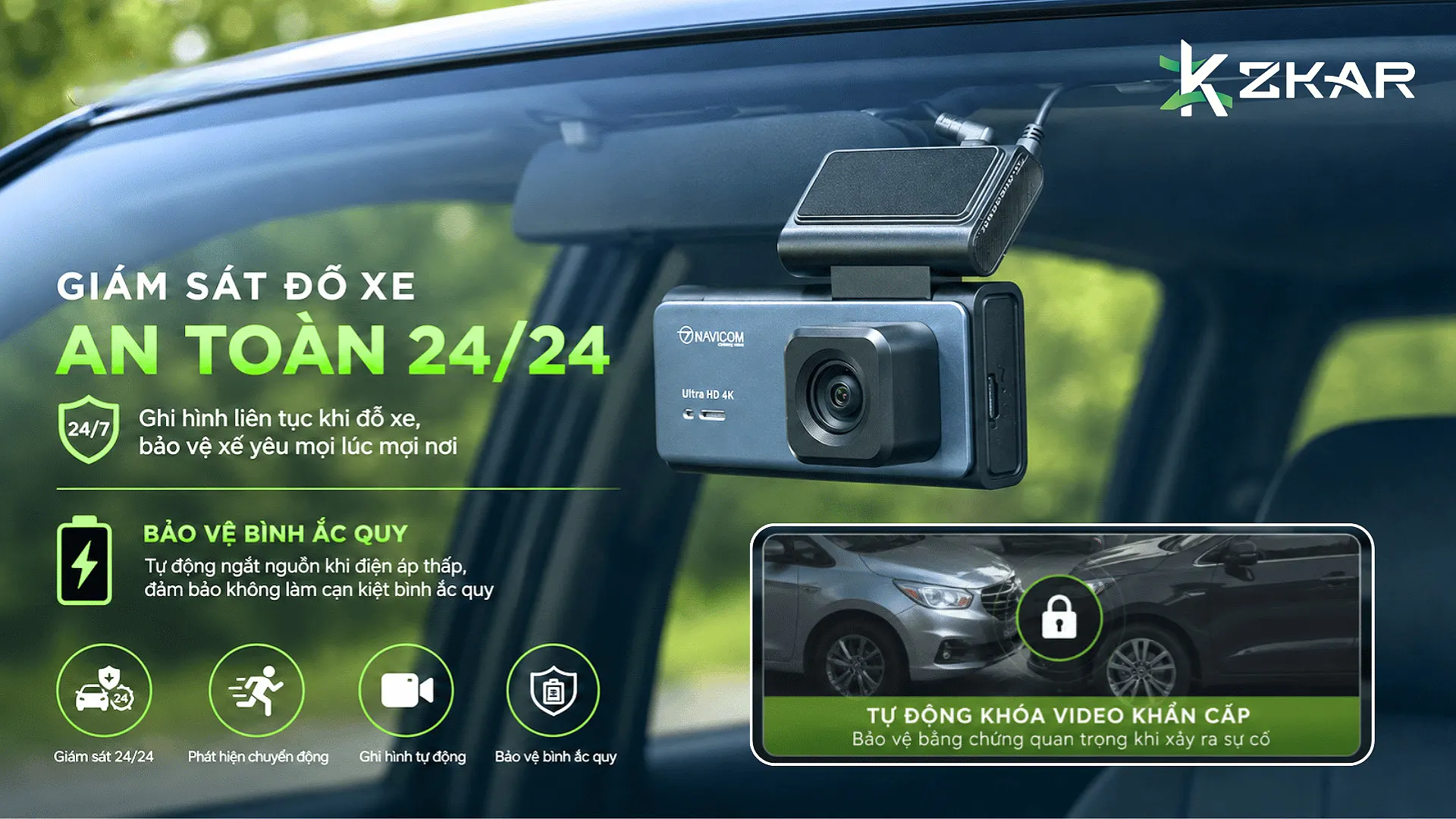 Giám sát đỗ xe an toàn cho ô tô với cam giám sát D37