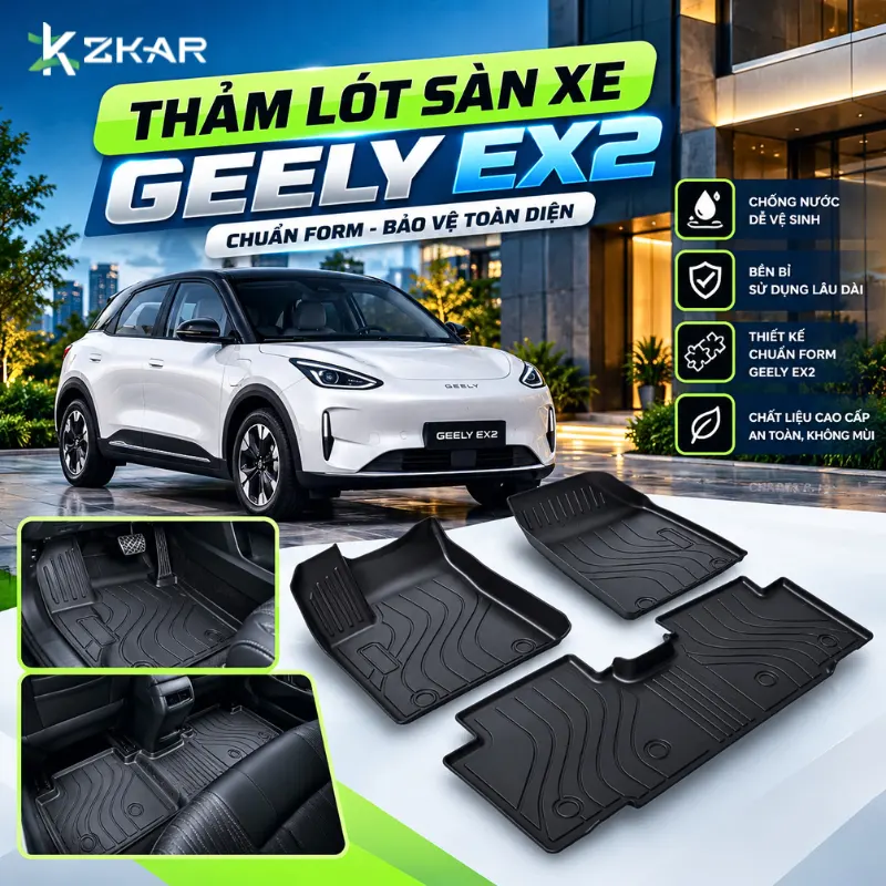 Lắp Thảm Lót Sàn Xe Geely EX2 - ICAR