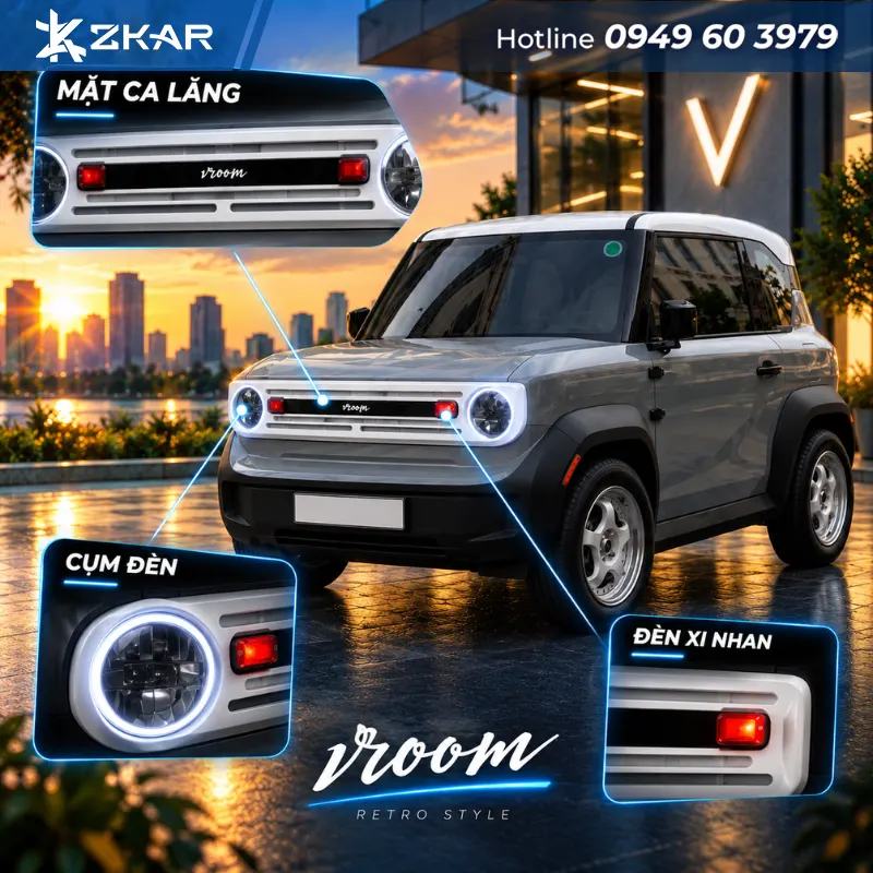 Mặt Ca Lăng, Cụm Đèn & Xi Nhan cho xe vf3