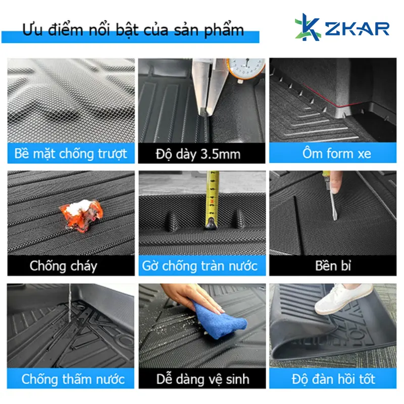 Ưu điểm nổi bật của thảm lót sàn thương hiệu icar cho xe Geely EX2