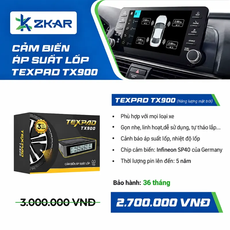 Cảm biến TexPad TX900 năng lượng mặt trời