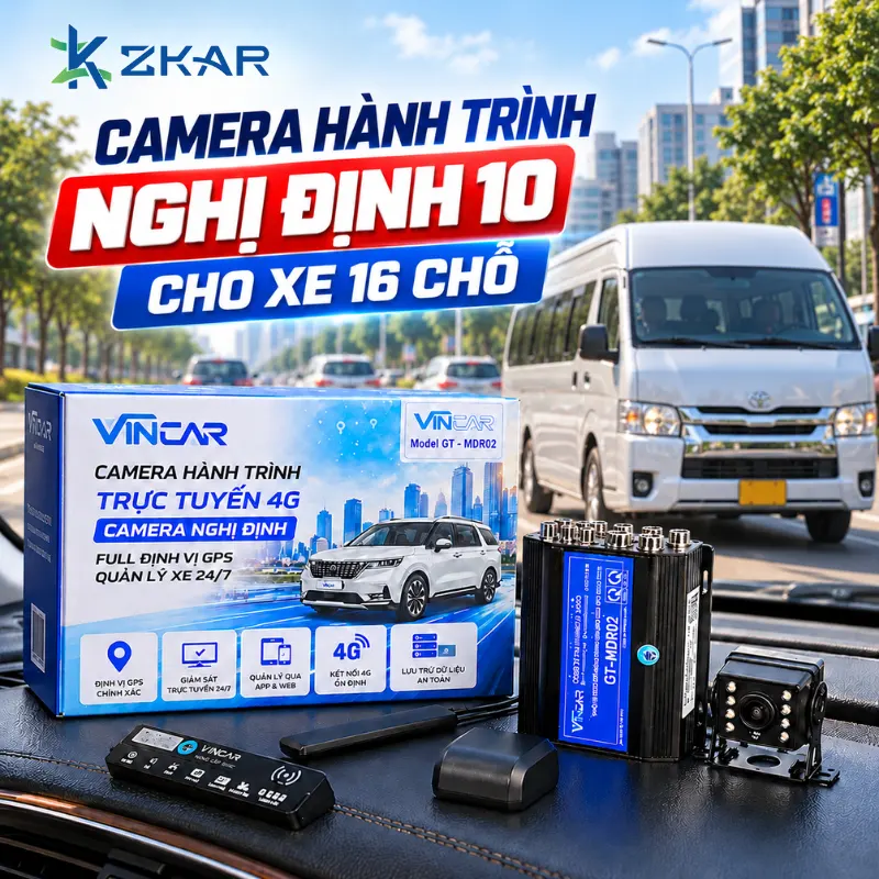 Camera Hành Trình Nghị Định 10 VINCAR GT-MDR02 Cho Xe 16 Chỗ