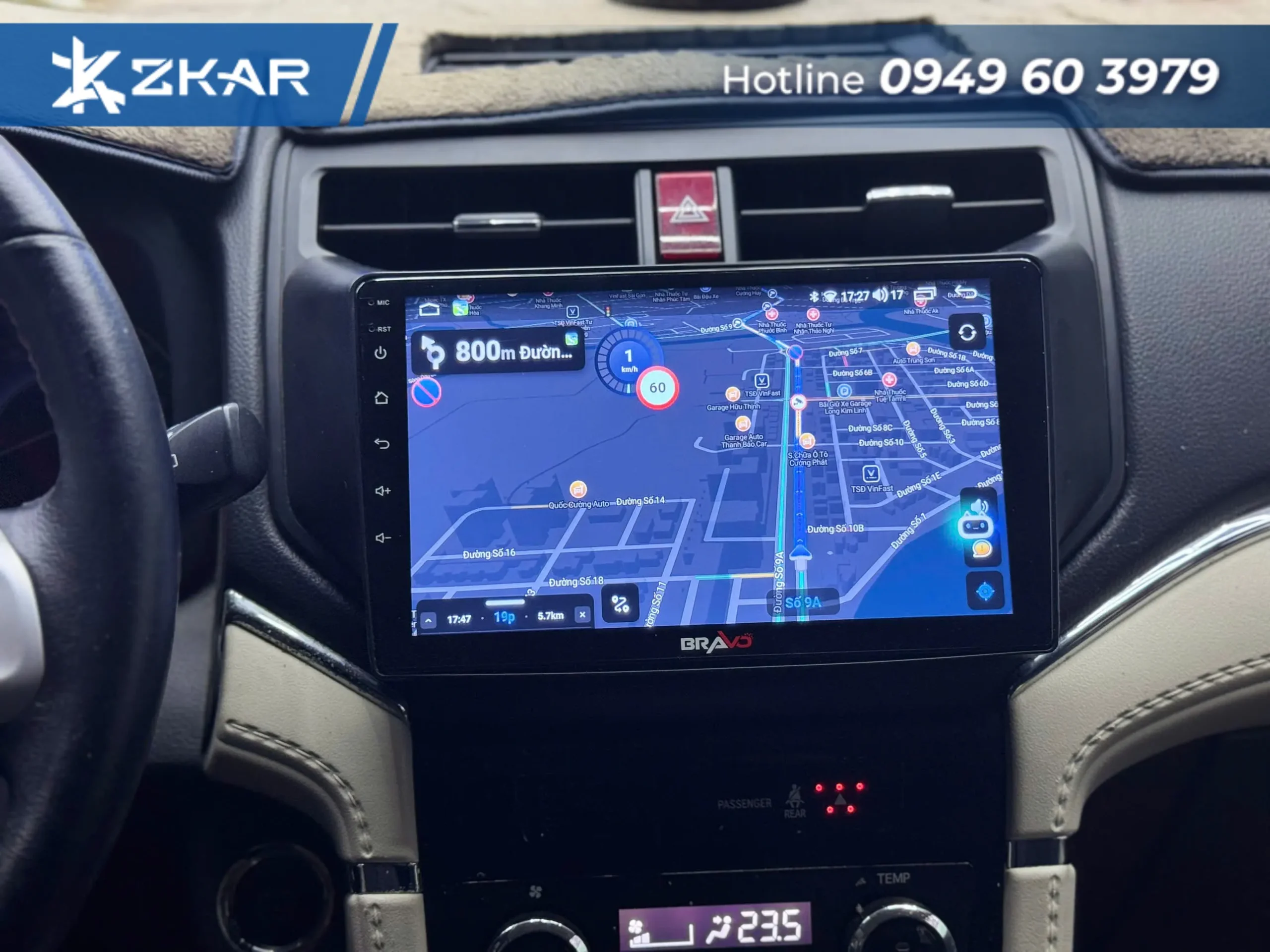 Ứng Dụng Dẫn Đường Vietmap Live Cảnh Báo Tốc Độ Trên Màn Hình Bravo B10 Lite